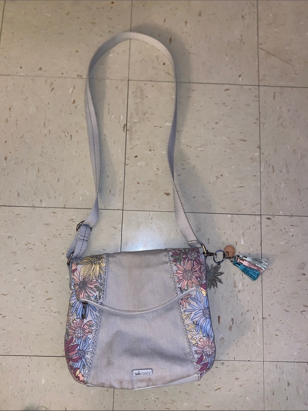 SAK roots canvas crossbody handbag
